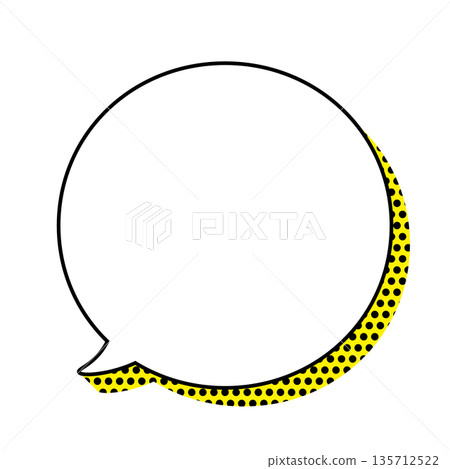 Simple speech bubble illustration circle 135712522