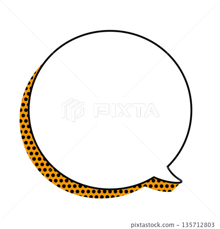 Simple speech bubble illustration circle 135712803