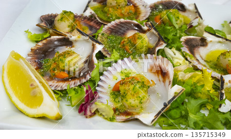 Grilled Spanish Zamburinas, Spain Grilled Spanish Zamburinas, Spain 135715349