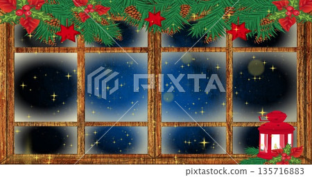 Golden sparkles image over blurred vertical lines background 135716883