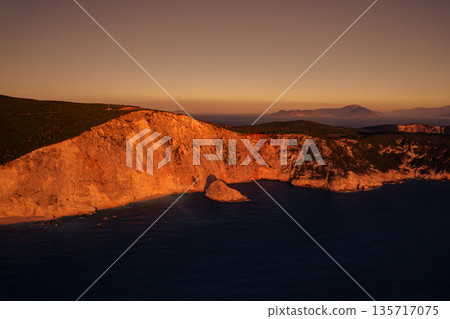 Sunset on Porto Katsiki beach Sunset on Porto Katsiki beach 135717075