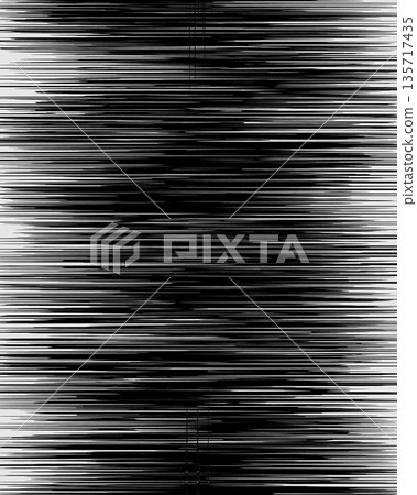 abstract black and white glitch texture background with horizontal jagged lines for modern digital design and high contrast monochrome rhythmic pattern 135717435