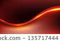 Abstract liquid wave background with glowing red and orange metallic flow on dark backdrop for luxury corporate branding and modern digital art wallpaper 135717444