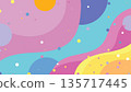 vibrant abstract pastel background with fluid waves and colorful polka dots for creative wallpaper and modern graphic design 135717445