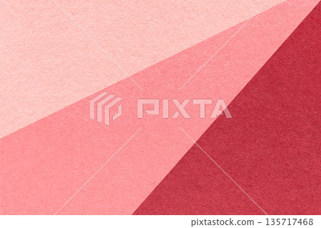 Abstract geometric pink rose red paper texture background with diagonal split. Rays pattern decorative backdrop 135717468