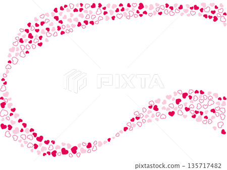 Heart pattern background, 3 colors of red, border and solid color heart Heart pattern background, 3 colors of red, border and solid color heart 135717482