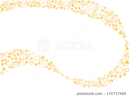 Heart pattern background Orange 3 colors Border and solid color Heart 135717489