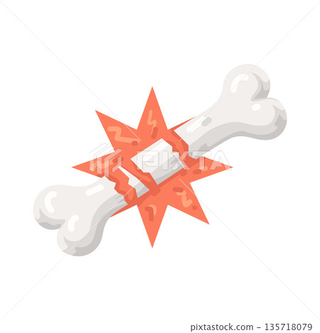 Illustration of Broken Bone Illustration of Broken Bone 135718079