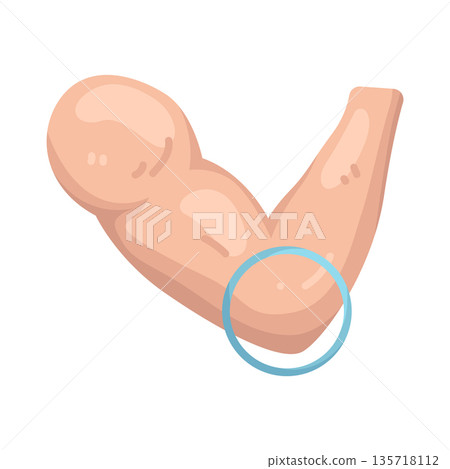 Illustration of elbow Illustration of elbow 135718112