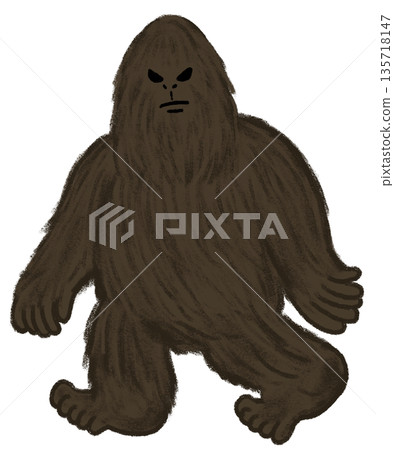 UMA Bigfoot illustration material UMA Bigfoot illustration material 135718147