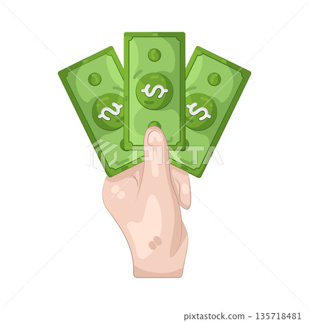 Illustration of Cash Illustration of Cash 135718481