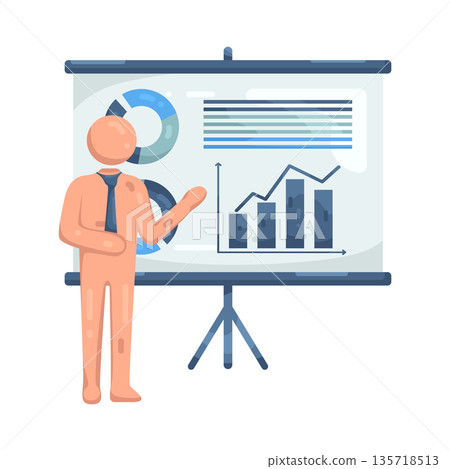 Illustration of presentation Illustration of presentation 135718513