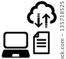 一個簡單的圖標，表示將文件保存到雲端。 135718525