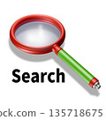 Magnifying glass (also for search images) on white background 135718675