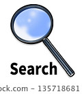 Magnifying glass (also for search images) on white background 135718681