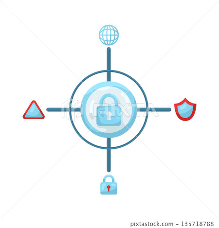 Illustration of Network security 135718788