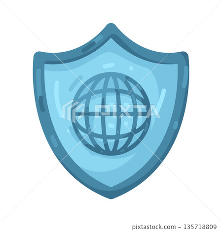 Illustration of internet lock 135718809