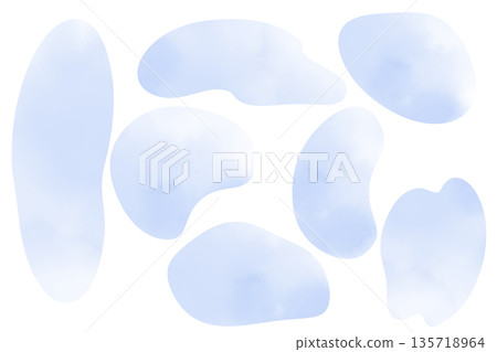 水彩風格邊框,淺藍色,液體形狀,簡約,png格式,白色背景 水彩風格邊框,淺藍色,液體形狀,簡約,png格式,白色背景 135718964