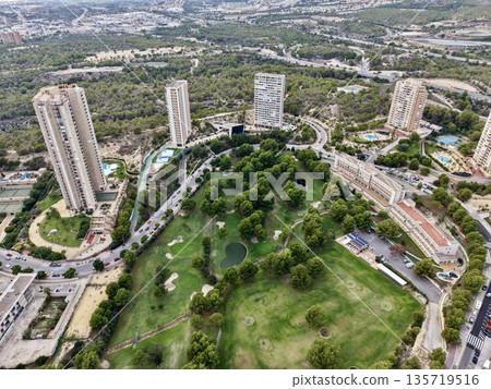 luxury cityscape with leisure features, highrise surroundings with peaceful water reflections luxury cityscape with leisure features, highrise surroundings with peaceful water reflections 135719516