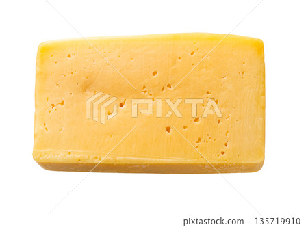 piece of cheese close-up on a white isolated piece of cheese close-up on a white isolated 135719910