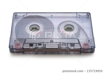 An old audio cassette close-up 135719950