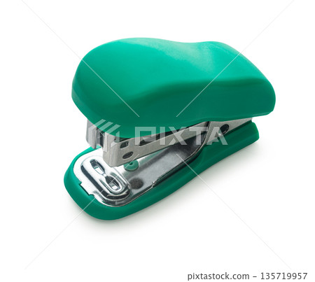 paper stapler on a white isolated paper stapler on a white isolated 135719957