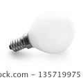 Light bulb close-up, on a white isolated 135719975
