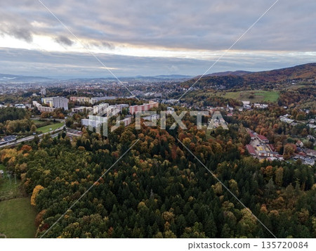city outskirts with woodland background, periphery of metropolis featuring forested foreground and skyline city outskirts with woodland background, periphery of metropolis featuring forested foreground and skyline 135720084