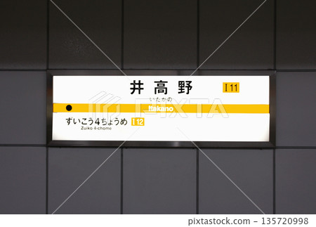 大阪地鐵今裡筋線板高野車站的資訊牌 大阪地鐵今裡筋線板高野車站的資訊牌 135720998