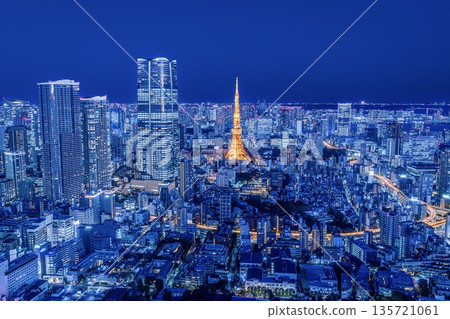 【東京最佳夜景100強】從六本木新城眺望東京夜景（遠眺東京鐵塔） 135721061