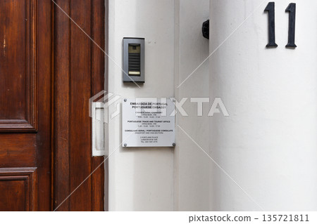 Exterior View of the Embassy of Portugal Diplomatic Building Exterior View of the Embassy of Portugal Diplomatic Building 135721811