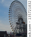 Cosmo Clock 21, the Ferris wheel at Minato Mirai shining in the setting sun 135721832