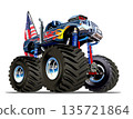 Cartoon Monster Truck 135721864