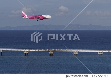 Okinawa's ocean and Peach A320 Okinawa's ocean and Peach A320 135722915