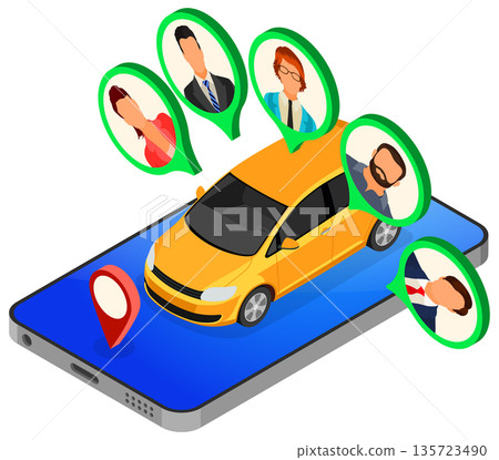 Car Sharing Service Concept 135723490