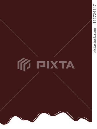 Melted chocolate background frame illustration vertical Melted chocolate background frame illustration vertical 135724547