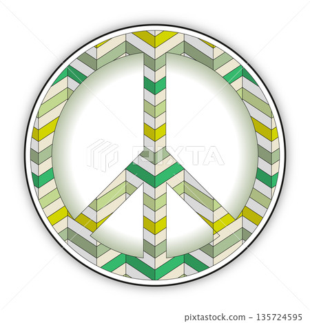 Universal icon decorated with patterns Universal icon decorated with patterns 135724595