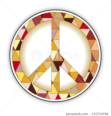 Universal icon decorated with patterns Universal icon decorated with patterns 135724596