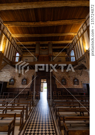 Parfondeval, Vervins, Aisne, Hauts-de-France, Grand-Est, France, August, 28th, 2025, Serene interior Parfondeval, Vervins, Aisne, Hauts-de-France, Grand-Est, France, August, 28th, 2025, Serene interior 135724872