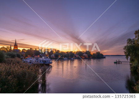 Sunrise, Havelland close to Potsdam, Brandenburg, Germany 135725365