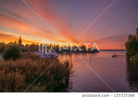 Sunrise, Havelland close to Potsdam, Brandenburg, Germany 135725366