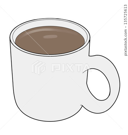 Illustration of a mug of coffee 135725613