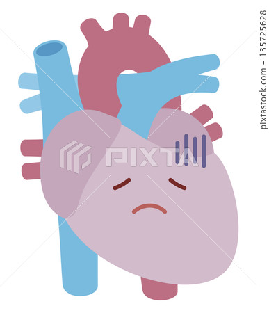 Unhealthy heart character Unhealthy heart character 135725628