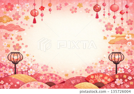 女兒節背景素材，桃子節插圖 135726004