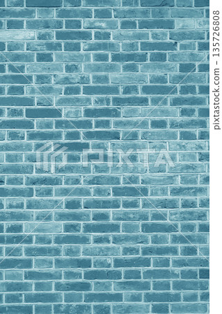 Blue brick building wall. Interior of a modern loft.  135726808
