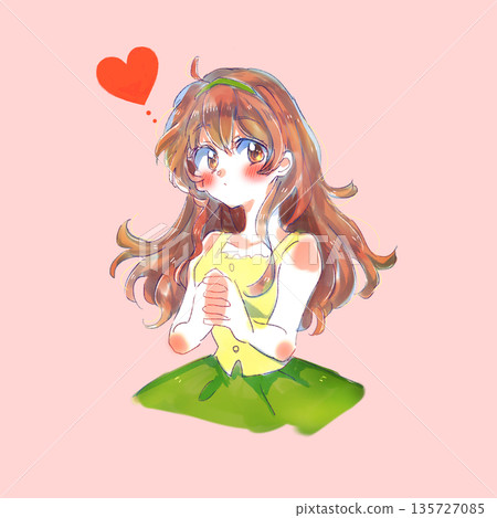 Long hair girl in love Long hair girl in love 135727085