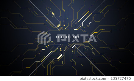 Futuristic microchip pattern on dark luxury background Futuristic microchip pattern on dark luxury background 135727470