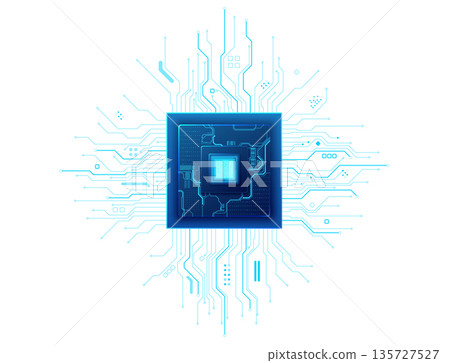 Digital isolated semiconductor processor with luminous center  135727527