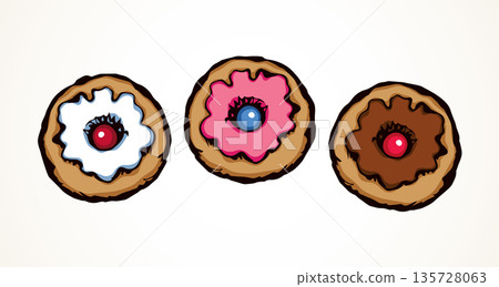 Donut. Vector drawing Donut. Vector drawing 135728063