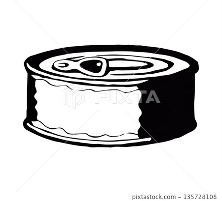 Fish Can. Vector drawing icon Fish Can. Vector drawing icon 135728108